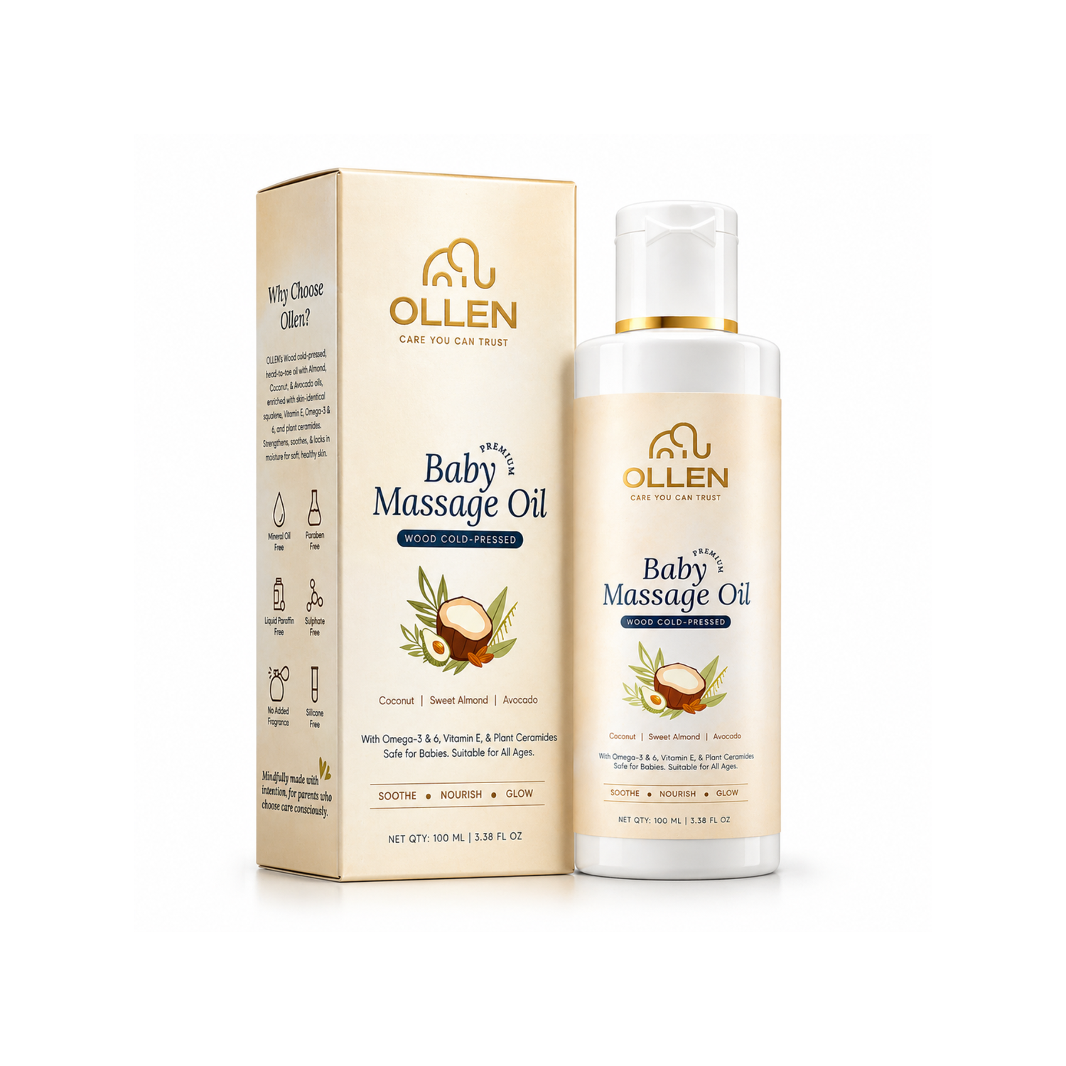 OLLEN baby massage oil