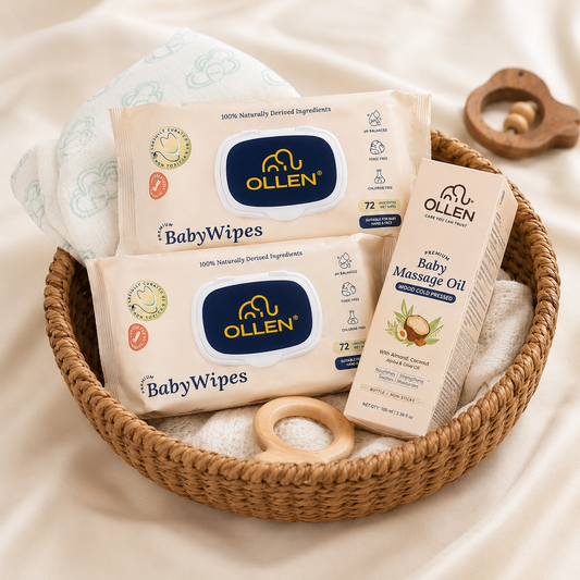 Baby Massage Oil + Baby Wipes (2 Pack)