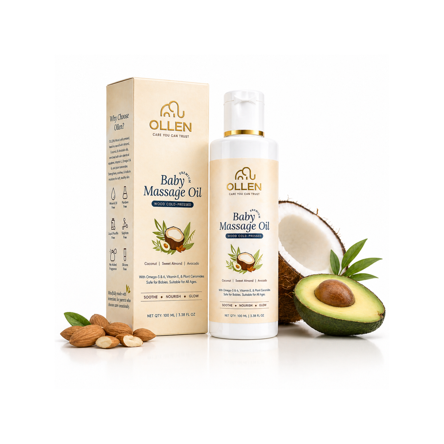OLLEN Baby Massage Oil