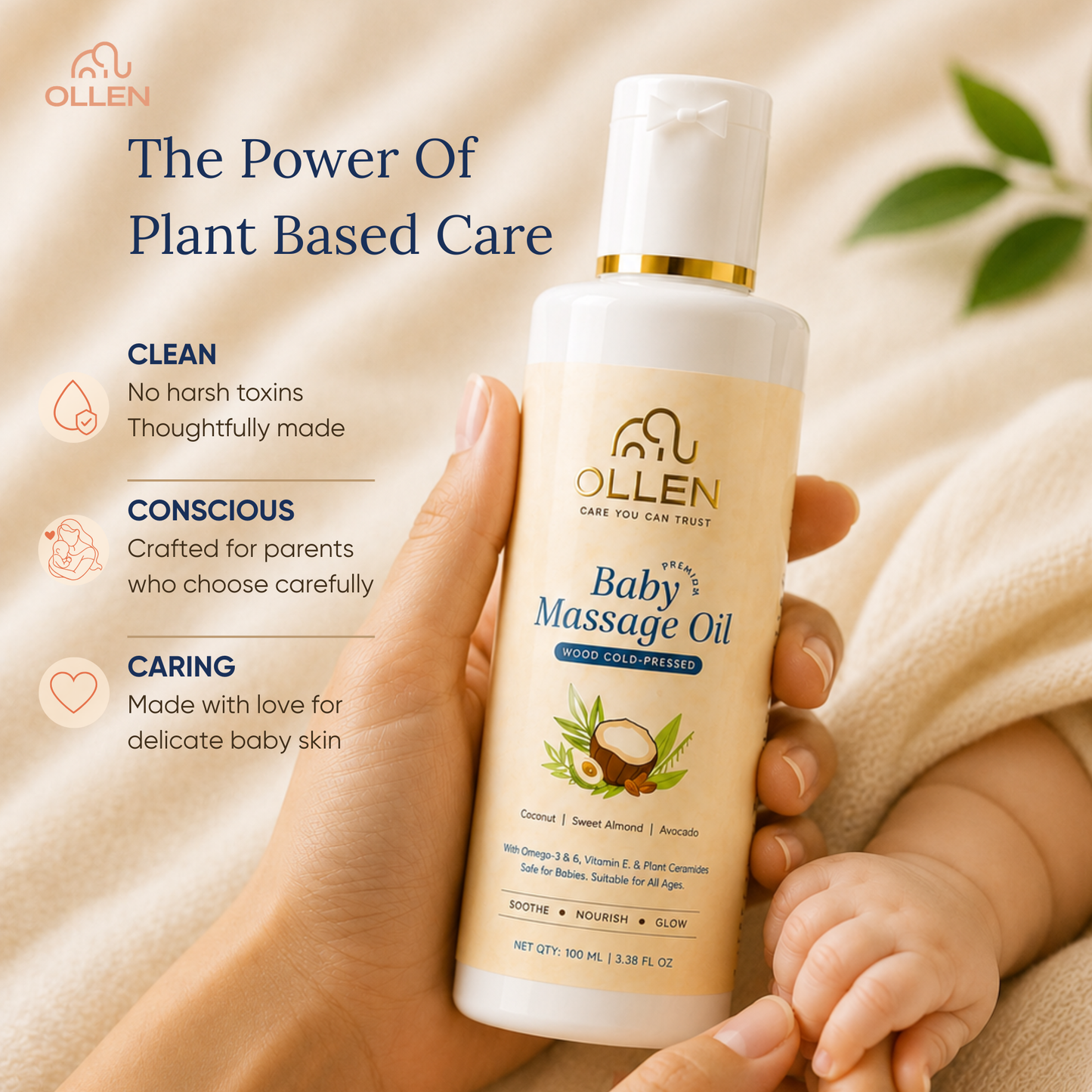 OLLEN Baby Massage Oil