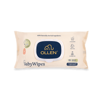 OLLEN Pure water Unscented Baby Wipes with lid- Safe, 100% Plant Made Fabric, Cotton Cloth Like Super thick, Dermatologically Tested- Natural Wet Wipes with Aloe vera & Chamomile( Wipes Pack )