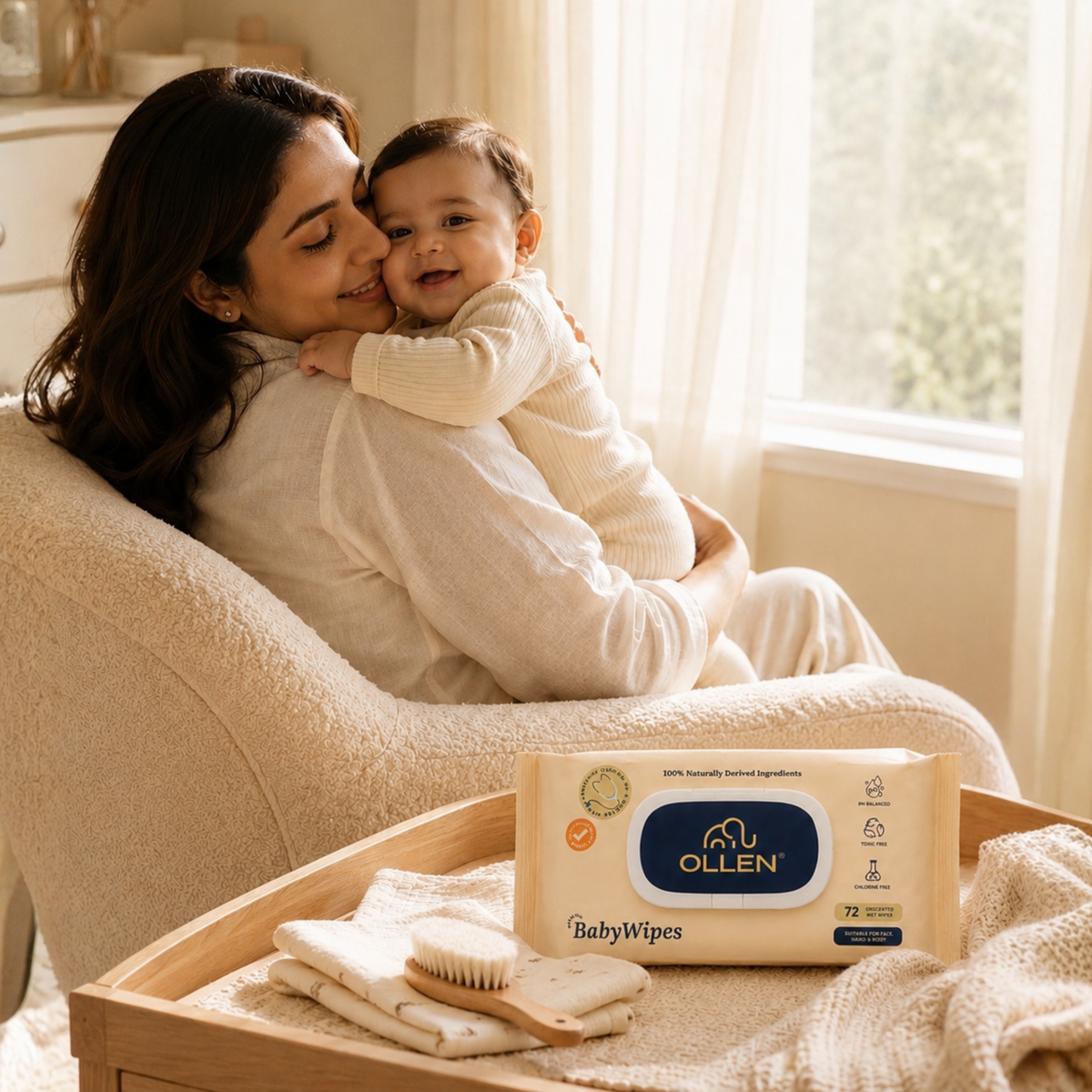 OLLEN PureTouch Baby Wipes (pack of 1)