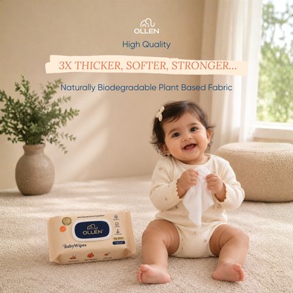 OLLEN PureTouch Baby Wipes ( Wipes Pack of 12 )