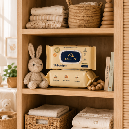 OLLEN PureTouch Baby Wipes ( Wipes Pack of 2 )